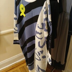 Not Rated Blue and Black Sweater